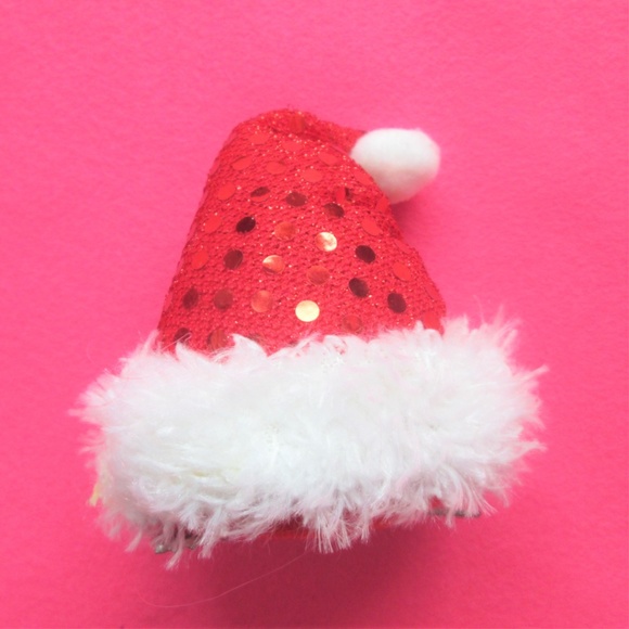 nwt ugly christmas santa hat red xmas hair clip - Picture 4 of 7